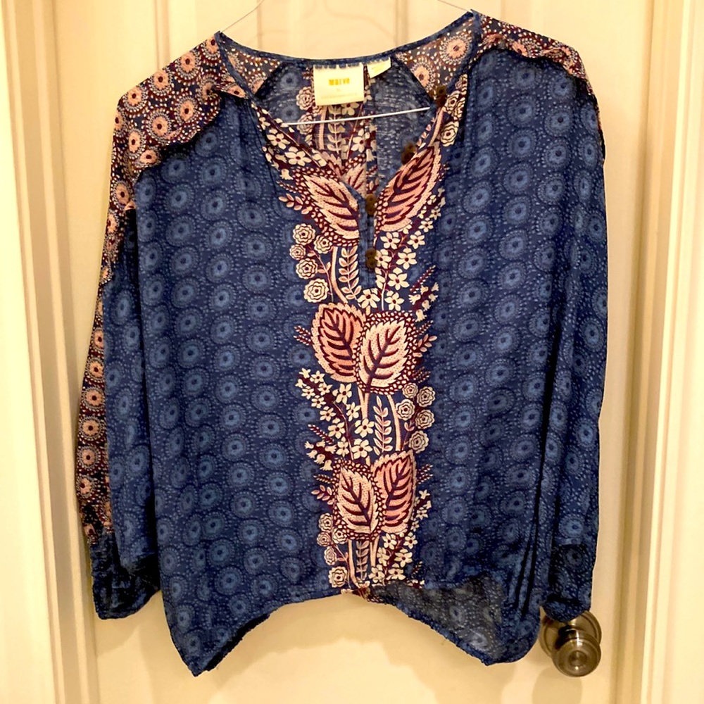 Anthropologie floral top- barely worn!